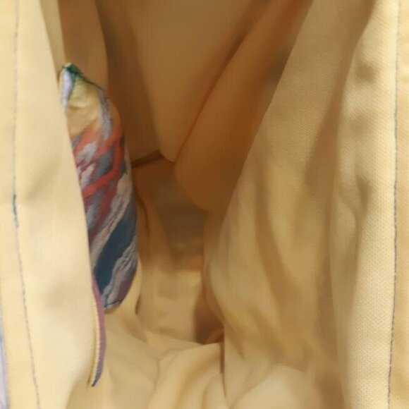 New Rainbow Clouds Tote Shopper Book shoulder Bag Blue Yellow Pink Double handle - Picture 8 of 8